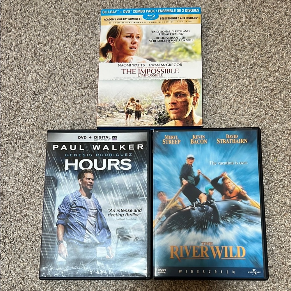 Man vs Nature Drama Thriller Set / 3 Movies on DVD and Blu-ray